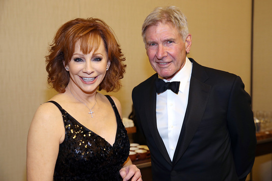 Reba McEntire and Harrison Ford