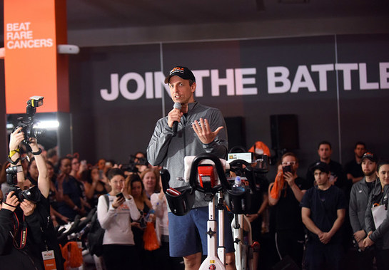 Seth Meyers at a Cycle for Survival event in New York on March 12