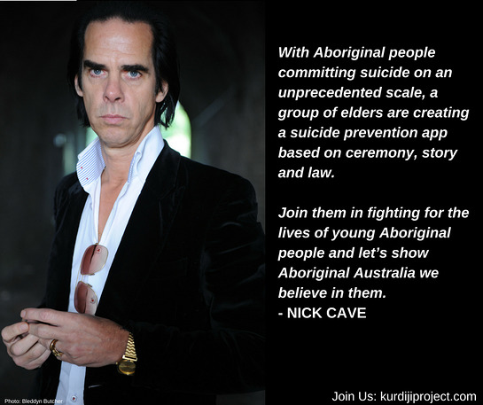 Nick Cave Supports the Warlpiri community of Lajamanu in the Australian Tanami desert Nick Cave Supports the Warlpiri community of Lajamanu in the Australian Tanami desert