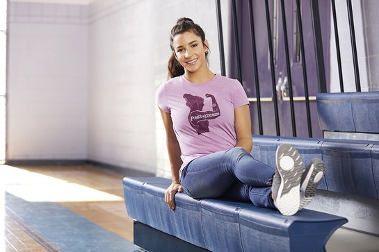 World Champion Gymnast Aly Raisman has partnered with Life is Good to launch new t-shirt collection