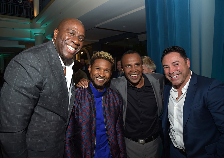 Magic Johnson, Usher, Sugar Ray Leonard, Oscar De La Hoya