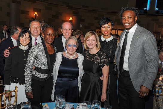 Kimberly Williams, President of the MHA-NYC with the 2017 MHA-NYC Gala honorees: Chirlane McCray, First Lady of New York City; Brandon & Michi Marshall and the Zirinsky Family