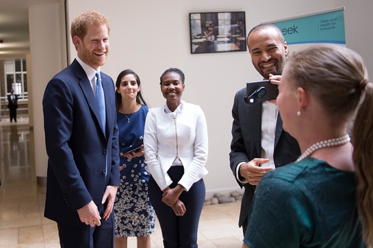 Prince Harry visits the London School of Hygiene and Tropical Medicine