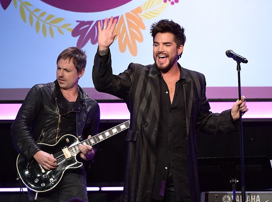 Adam Lambert performs onstage at Point Honors Los Angeles 2017