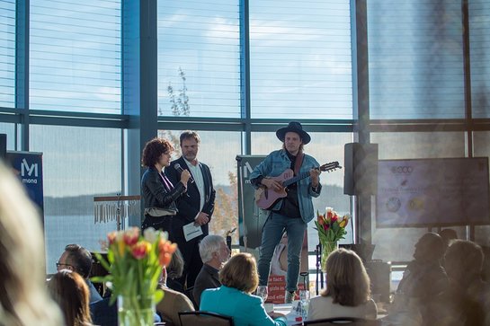 Rain Wilson With Arcade Fire At Mona Foundation Seattle Gala