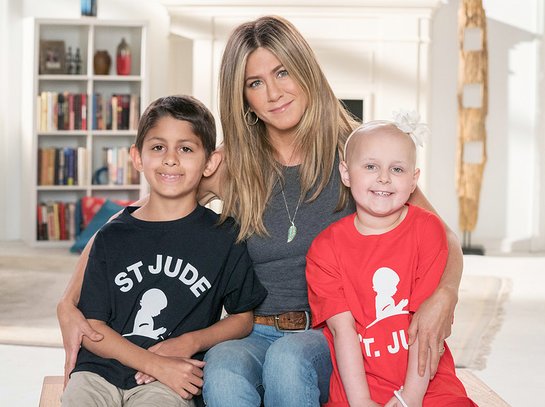 Jennifer Aniston helps kick off the 14th annual St. Jude Thanks and Giving campaign.
