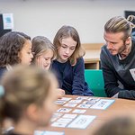 David Beckham Makes Surprise Visit To London School On World Children's Day