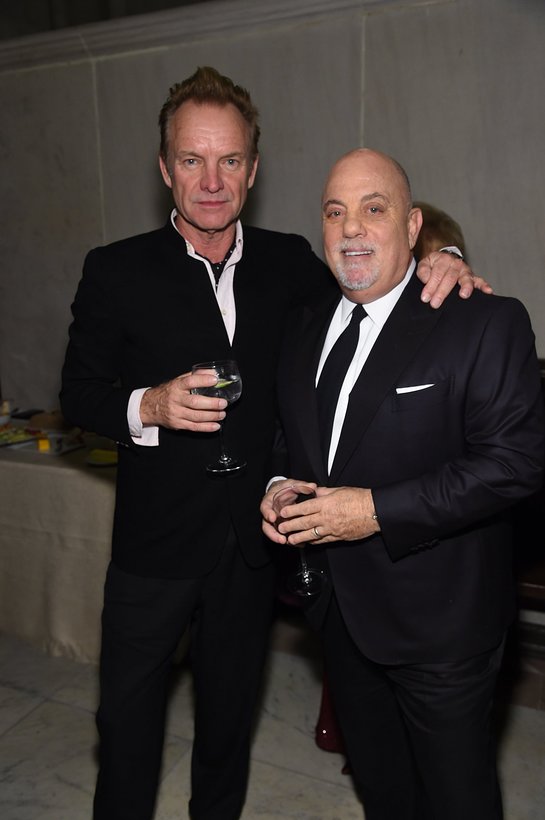 Sting and Billy Joel attend the Elton John AIDS Foundation New York Fall Gala 