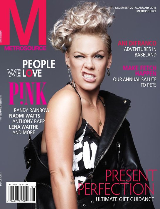 Pink on Cover of Metrosource