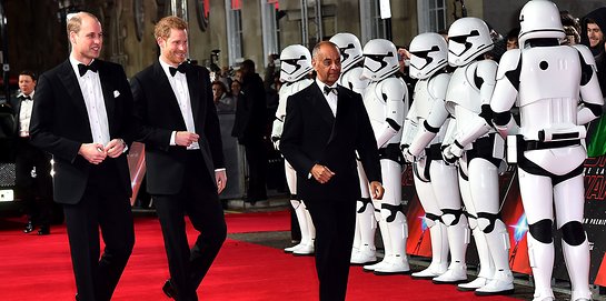 Prince William and Prince Harry Attend Premiere of Star Wars: The Last Jedi