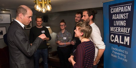 The Duke of Cambridge meets men's mental health campaigners