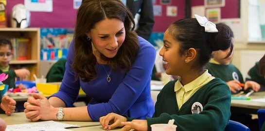 Duchess of Cambridge at Roe Green Junior School