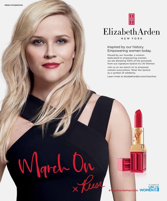 Elizabeth Arden March On Campaign Print Advertisement featuring Reese Witherspoon