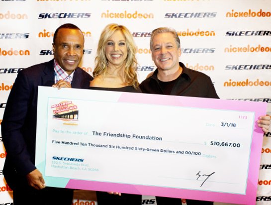 Sugar Ray Leonard, Denise Austin and Skechers President Michael Greenberg