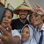 David Beckham Visits Indonesia To Meet Children Tackling Violence And Bullying In The Classroom