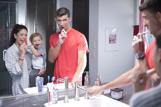 Michael Phelps - Turn off the faucet while brushing Michael Phelps - Turn off the faucet while brushing