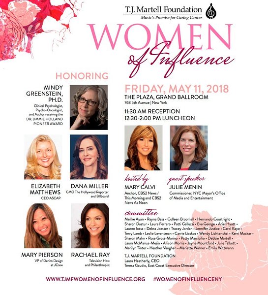 T.J. Martell Foundation 2018 Women of Influence Awards in New York