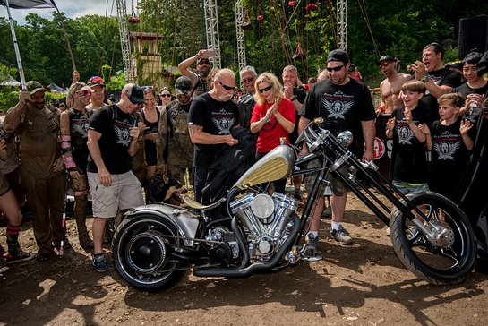 Spartan Founder and CEO Joe De Sena joined the stars from the Discovery Channel's hit reality TV show American Chopper