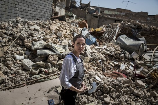  Angelina Jolie visits the Old City in West Mosul during a visit to Iraq