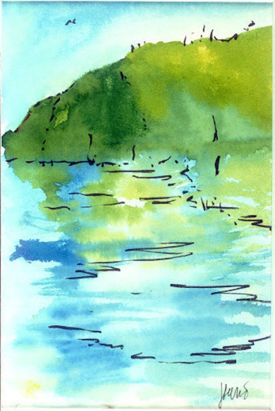 Ripple Watercolor Artist: Jerry Garcia Ripple Watercolor Artist: Jerry Garcia