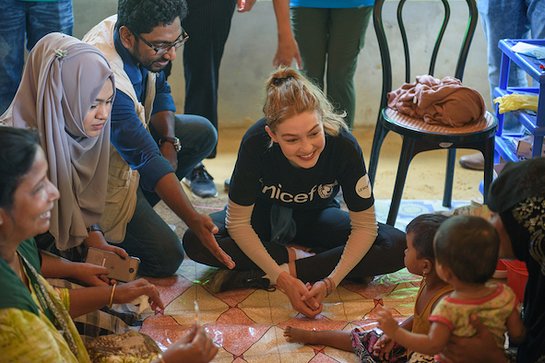 Gigi Hadid Visits UNICEF Programming in Bangladesh