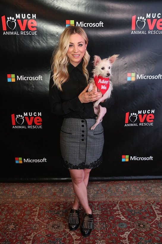 Kaley Cuoco Attends Much Love Animal Rescue and Microsoft Lounge Spoken Woof