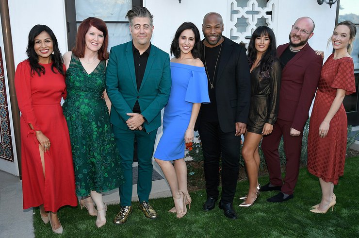 Karen David, Kate Flannery, Eric Thomas Peterson, Gabrielle Ruiz, Anthony Evans, Courtney Reed, and Kelley Jakle