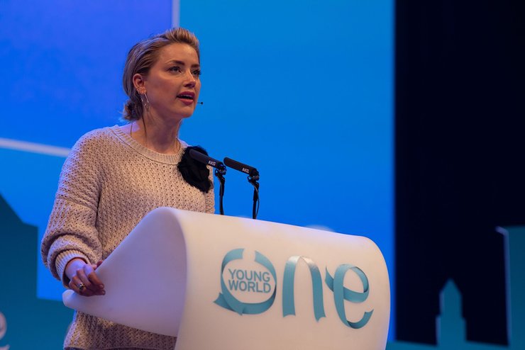 Amber Heard at One Young World Summit