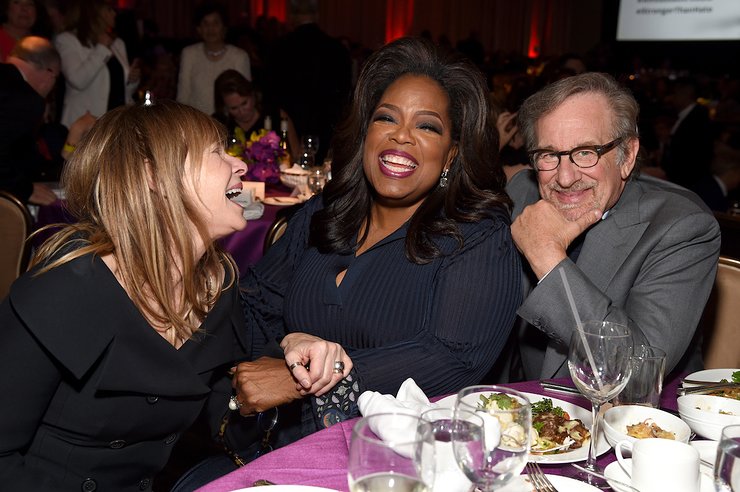 Kate Capshaw, Oprah Winfrey and Steven Spielberg