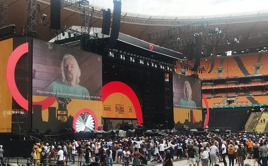 Richard Branson announced the funding at the Global Citizen concert in South Africa