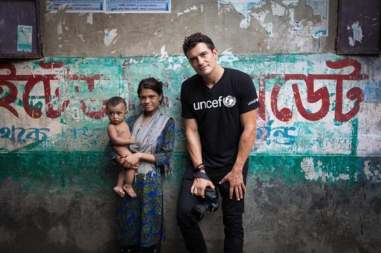 Orlando Bloom meets children working in Bangladesh slums in powerful installment of photography series