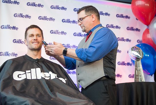 Tom Brady got his smoothest shave of the season, thanks to the grooming experts at Gillette