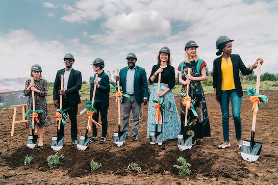 Portia de Rossi at Groundbreaking Ceremony in Rwanda