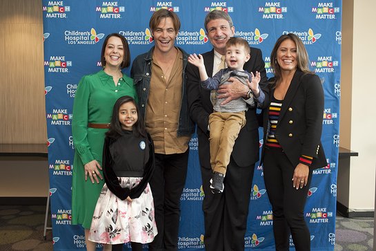 Chris Pine helped Children's Hospital Los Angeles kick off its Fourth Annual Make March Matter fundraising campaign