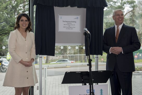 Duke of York and Princess Eugenie Visit Royal National Orthopaedic Hospital