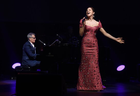 David Foster and Katherine McPhee at Hot Pink Party 2019