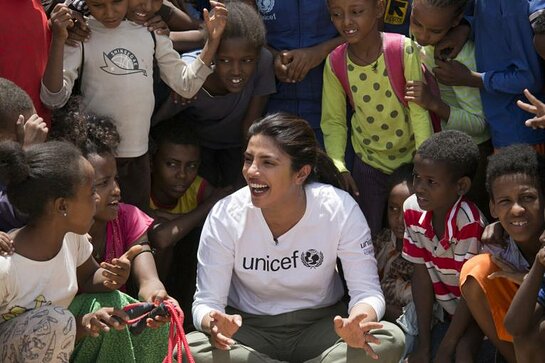 Priyanka Chopra Jonas met children in the Bambasi refugee camp and Hitsats and Adi-Harush camps