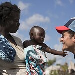 Orlando Bloom Visits Children Displaced by Cyclone Idai in Mozambique