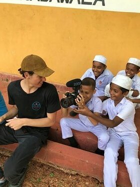 Paris Brosnan and kids in Sri Lanka for Clarins X FEED and World Food Program