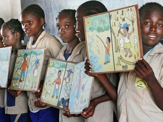 JGI has provides scholarships to girls in Tanzania, allowing them to complete their education, and supporting their families to learn sustainable farming techniques and forest regeneration.
