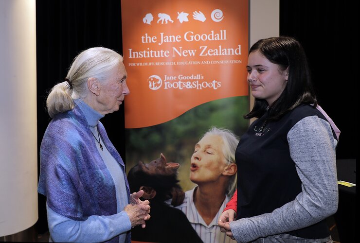 Jane chats with JGINZ Youth Reporter, Taleah Rochelle