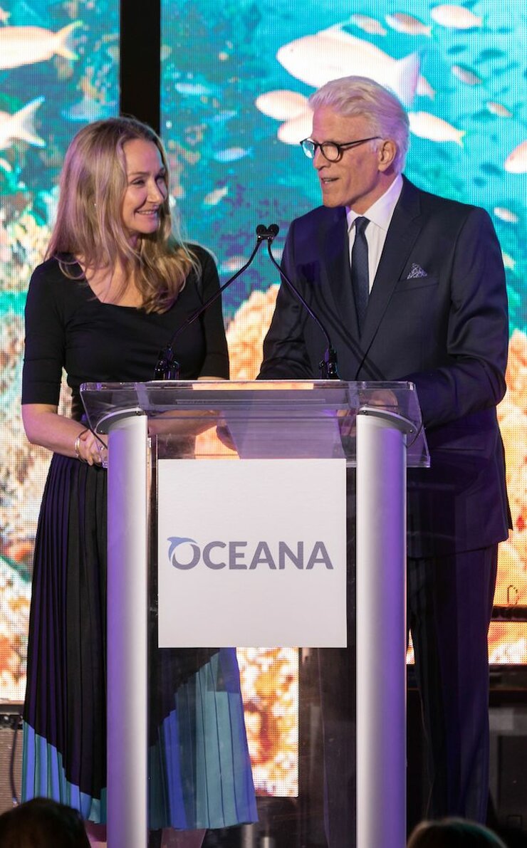 Alexandra Cousteau and Ted Danson