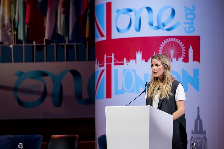Ellie Goulding Speaks at One Young World Summit in London