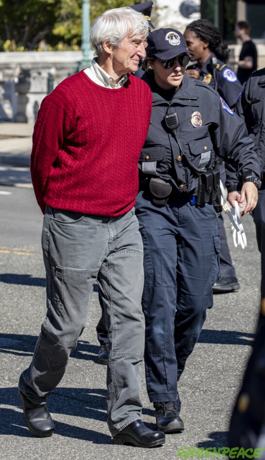 Sam Waterston was arrested during a Fire Drill Friday event.