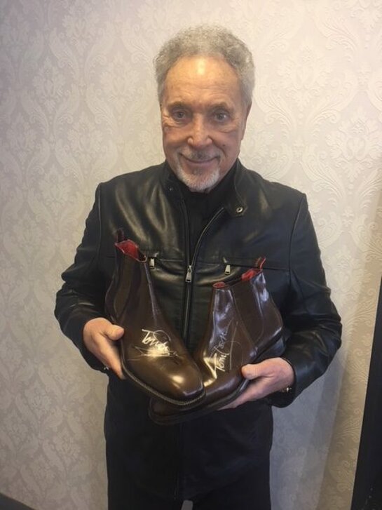 Sir Tom Jones will be donating once again this year with a gorgeous pair of leather Chelsea boots