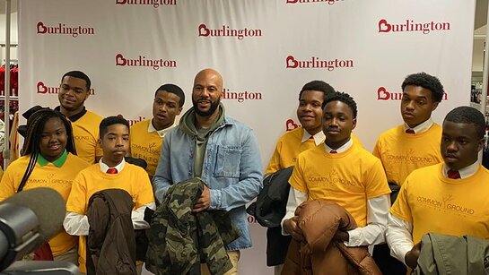 Common and teens from his foundation support their local community.