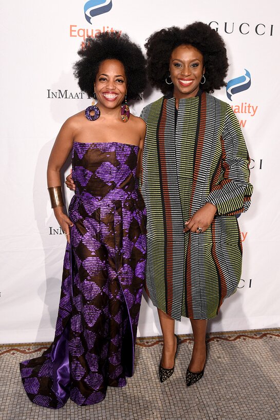 Rhonda Ross Kendrick and Chimamanda Ngozi Adichie attend the annual Make Equality Reality Gala hosted by Equality Now on November 19, 2019 