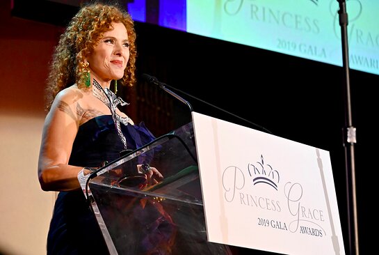 Bernadette Peters accepts the 2019 Prince Ranier III Award