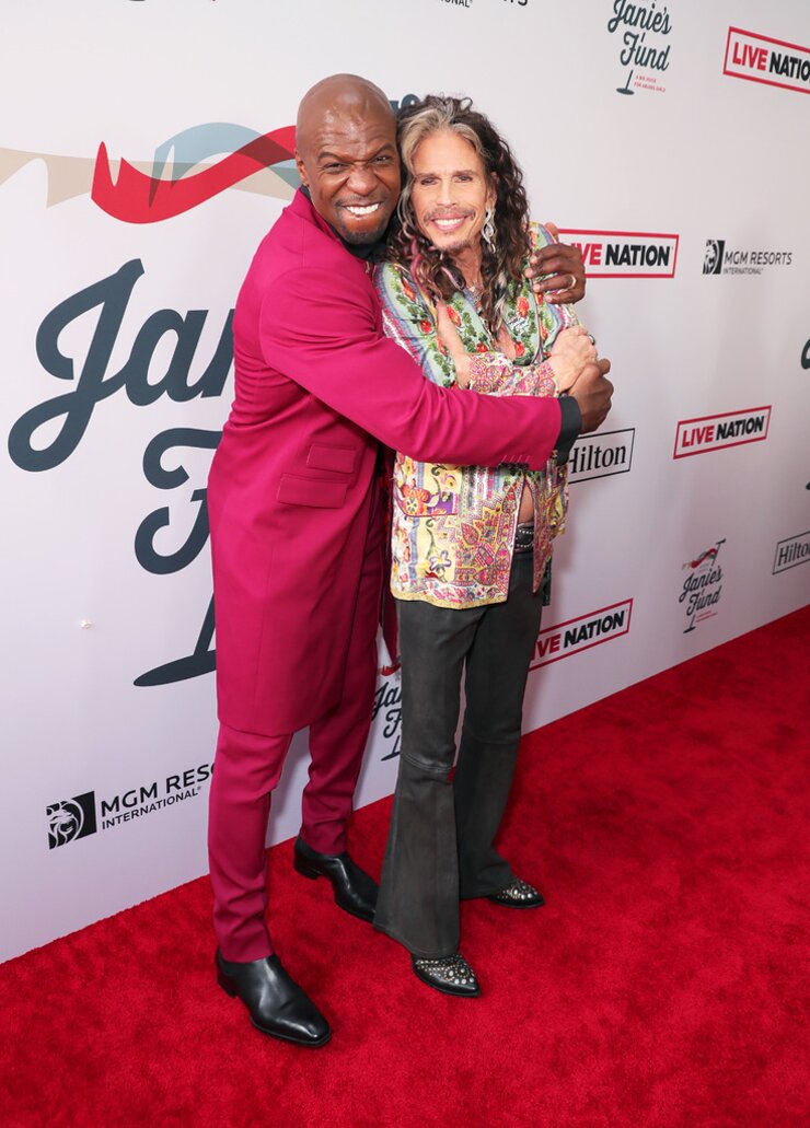 Terry Crews and Steven Tyler arrive at Steven Tyler's Third Annual Grammy Awards Viewing Party