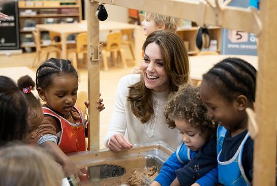 The Duchess of Cambridge visits Stockwell Gardens Nursery and Pre-school